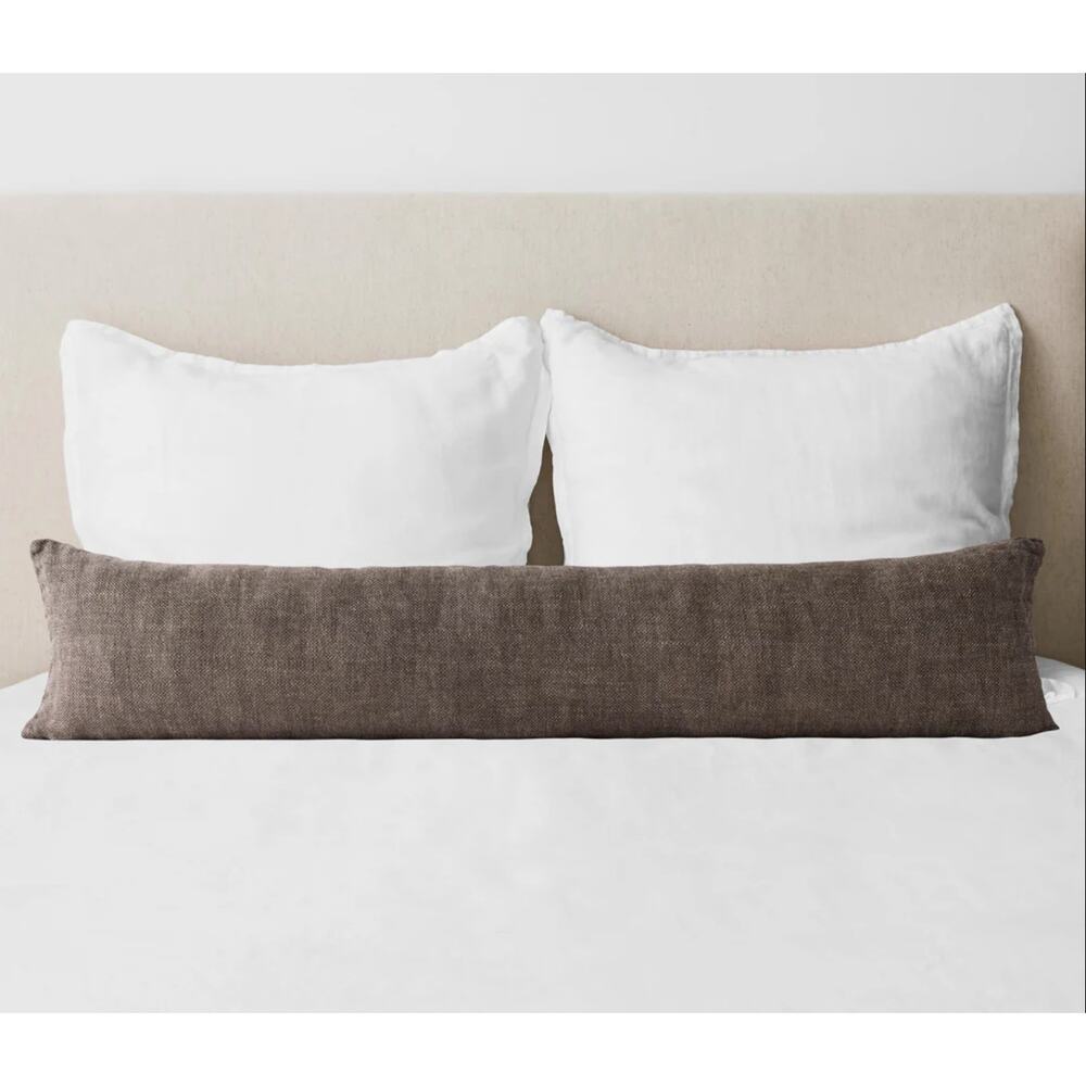 The Citizenry Dark Brown Lumbar Pillow